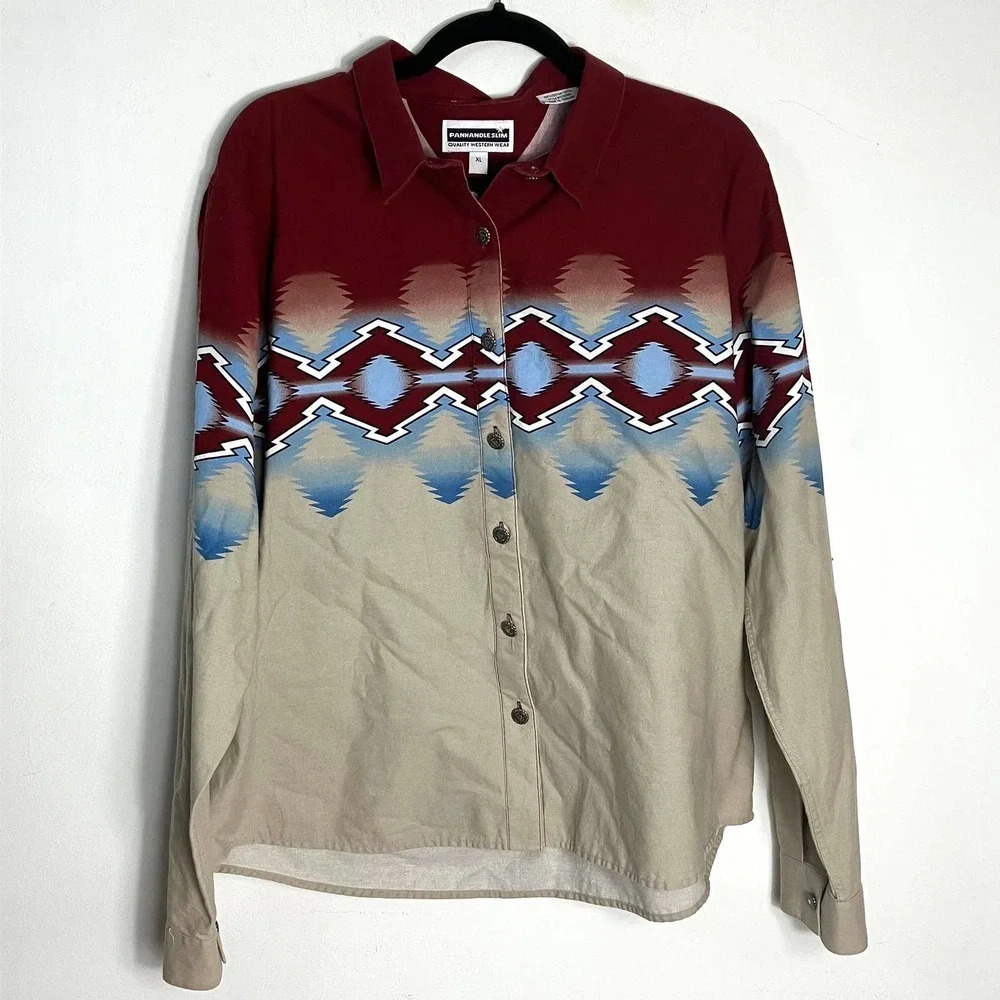 Vintage Panhandle Slim‎ Southwestern Button Down XL